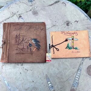 Vintage Suede Yukon RPPC Postcards Dawson City Indigenous First Nation Album Lot